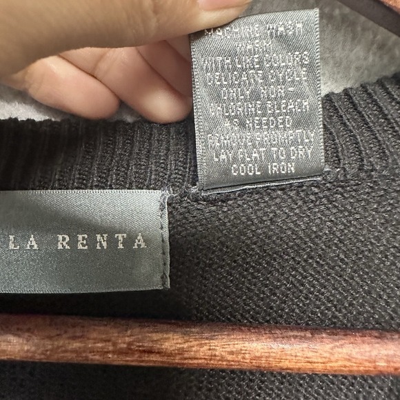 Vtg Oscar De La Renta Mens Sweater Cardigan Size L Button Long Sleeve Cable Knit - Picture 10 of 13